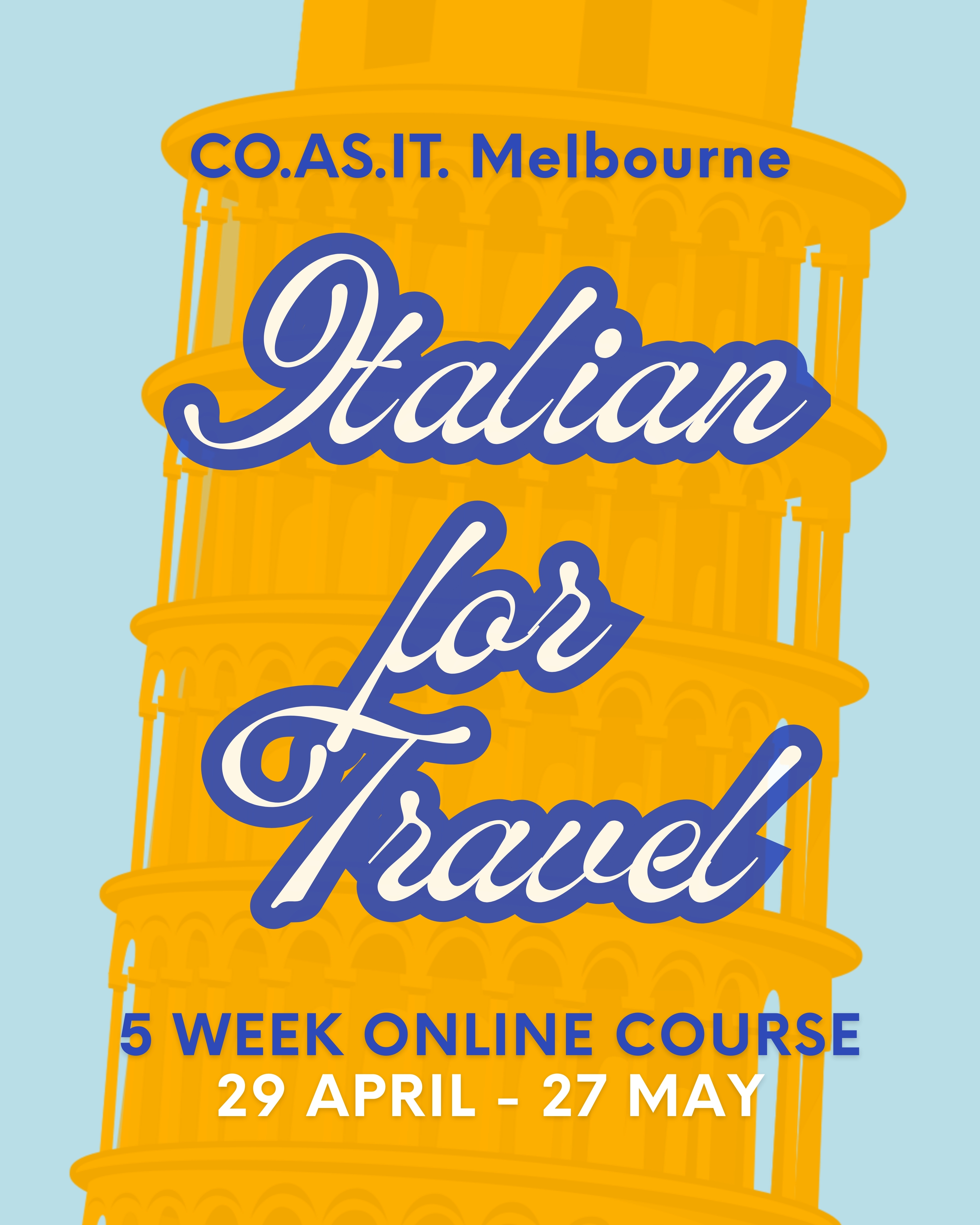 Italian for Travel 29 April 27 May 2026